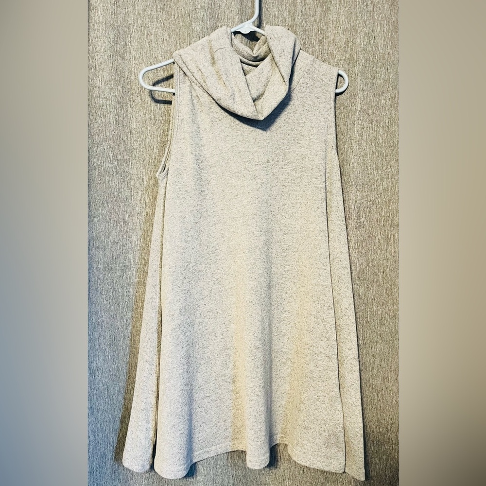 Aryeh Light Gray Sleeveless Cowl Neck Dress